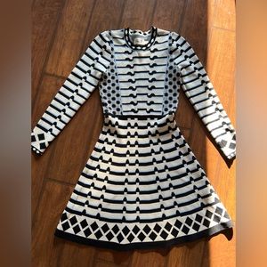 Eliza J Women’s Petite XS Fit and Flare Long Sleeve Sweater Dress